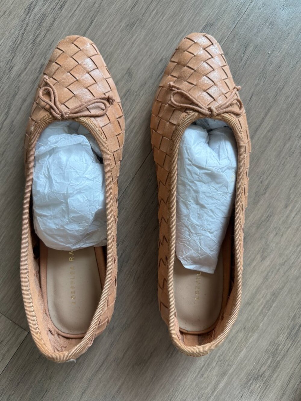 NEW Loeffler Randall size 6.5 Landry Honey Woven Ballet Flat - Picture 3 of 4